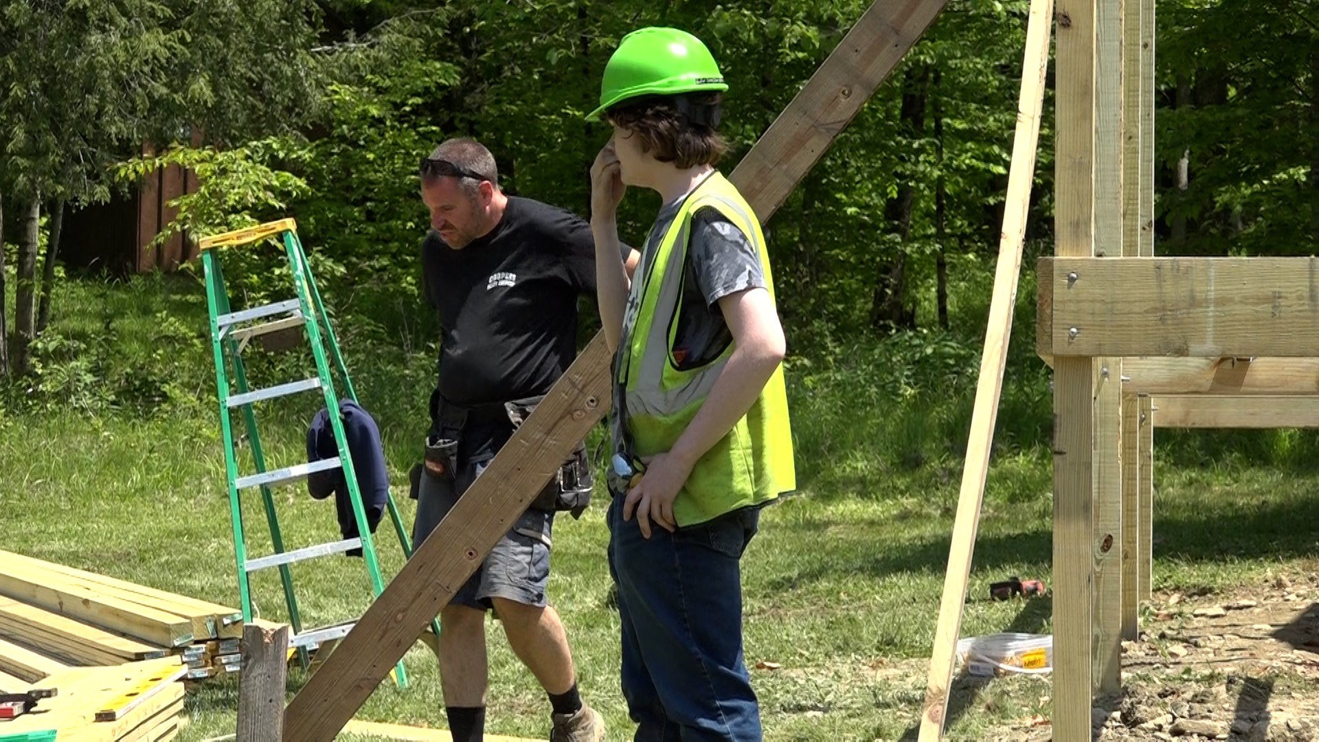 GST BOCES Students, Lions Club Spruce Up Spencer's Camp Badger
