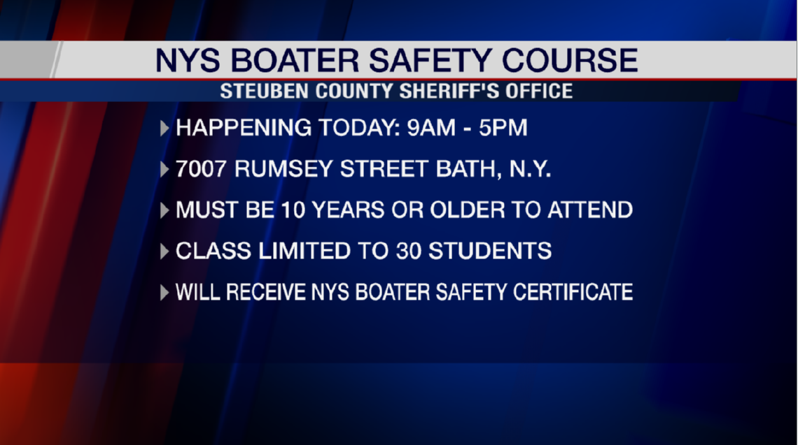 NYS Boater Safety Course Being Offered Saturday WENY News NYS Boater Safety Course Being Offered Saturday WENY News