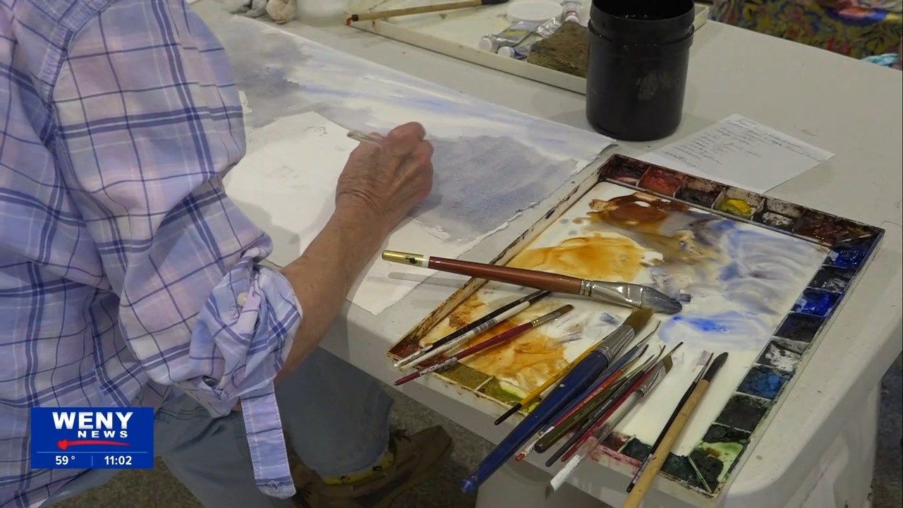 Selftaught artist demonstrates how to paint WENY News