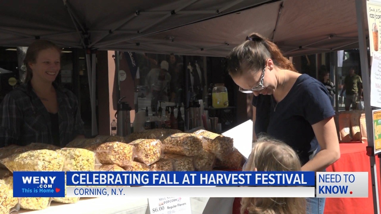 Raking in fall with Corning's Harvest Festival WENY News