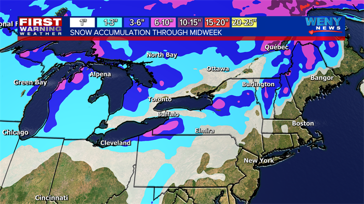 Lake-effect Snow To Impact The Region - WENY News