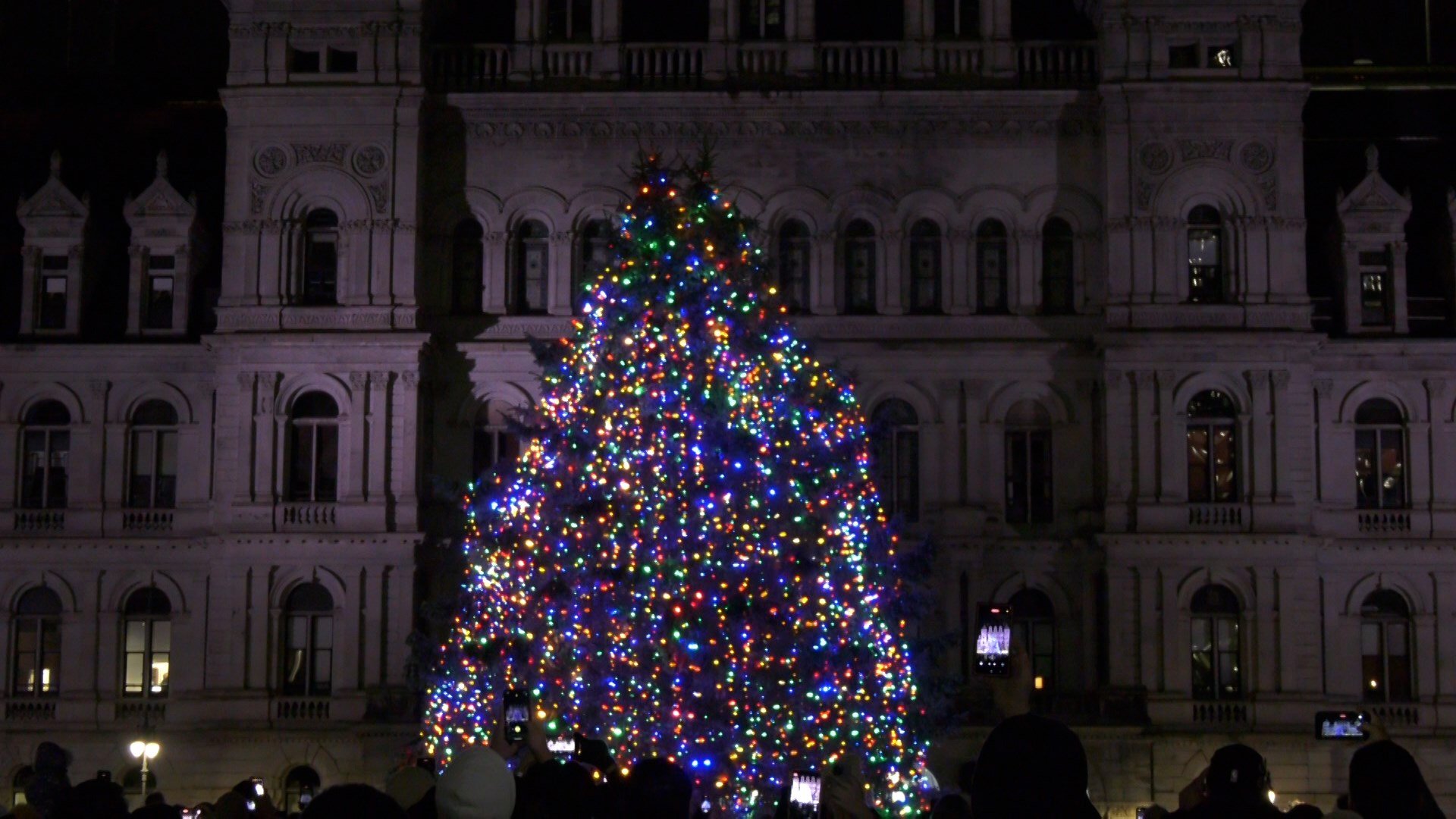 New York State Capitol Christmas tree lit up for the first time WENY News