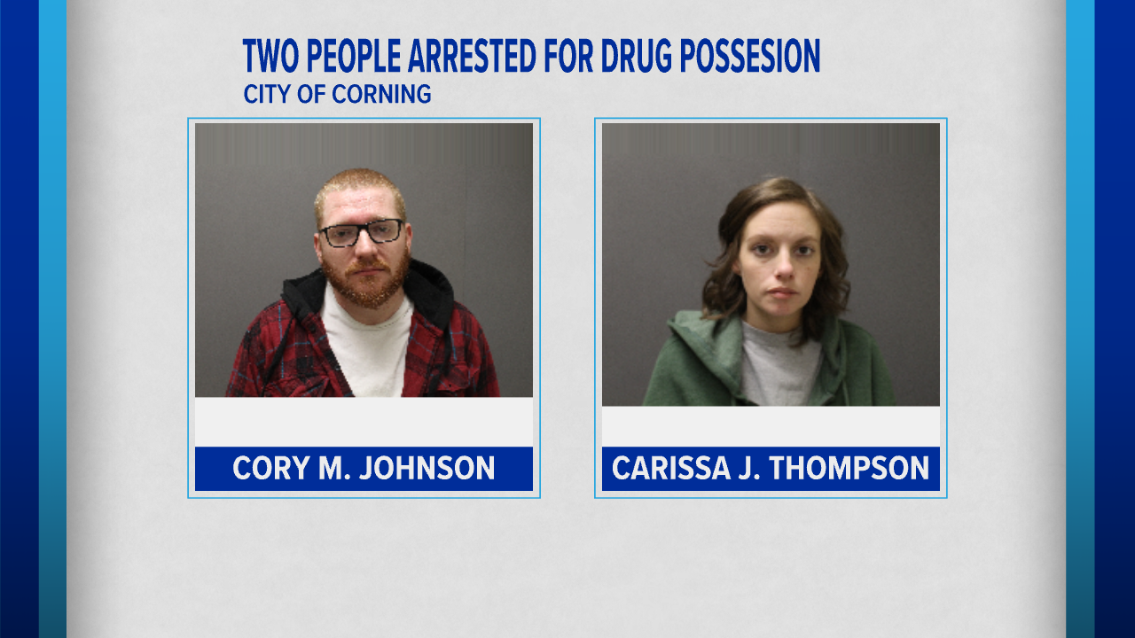 Corning Man And Woman Arrested For Possession Of Methamphetamines After