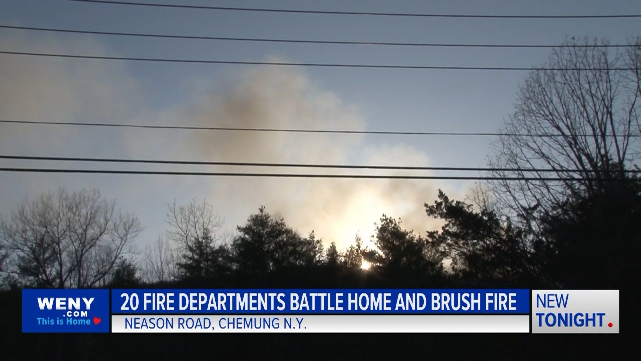 Smoke Rises Over Chemung As Crews Battle Brush Fire - WENY News