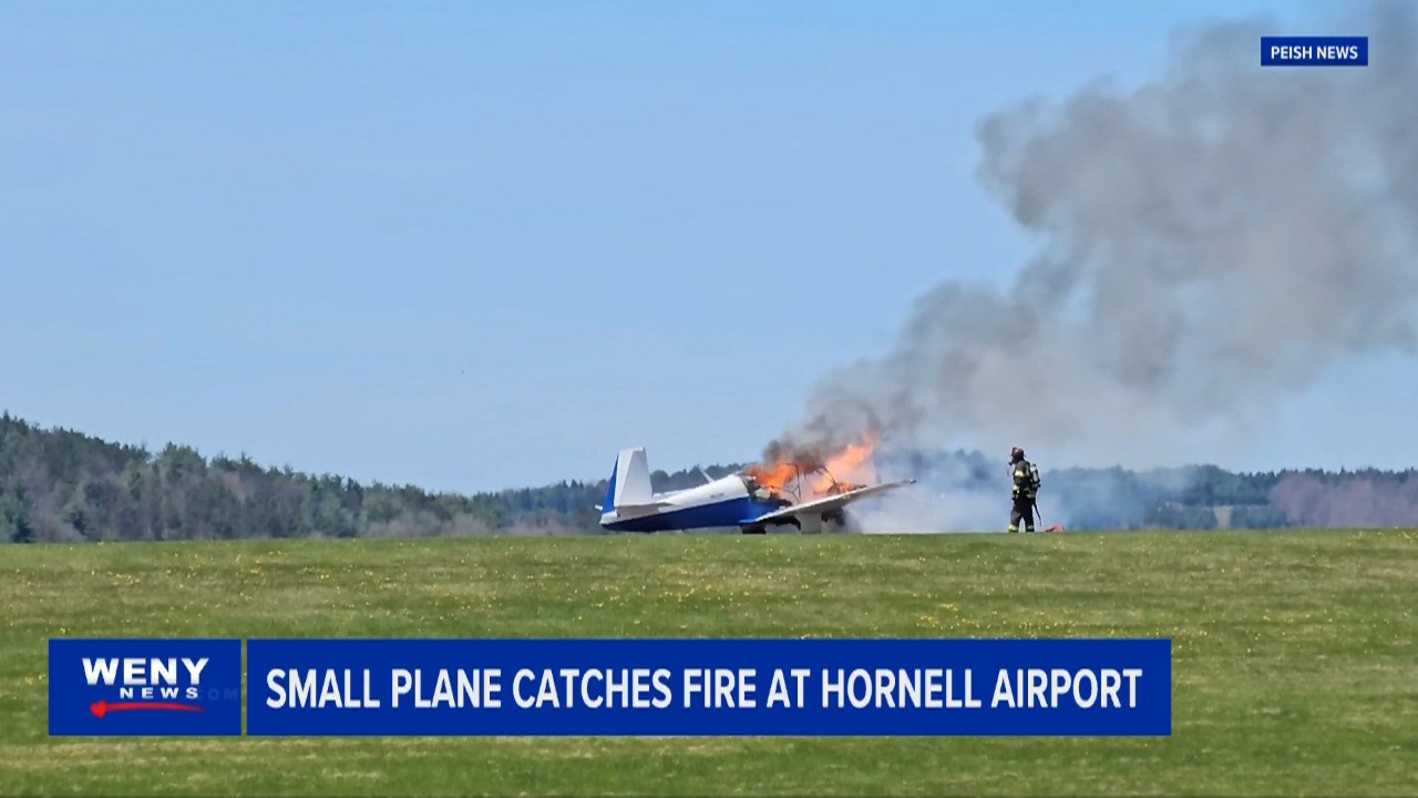 Small plane catches fire at Hornell Airport - WENY News