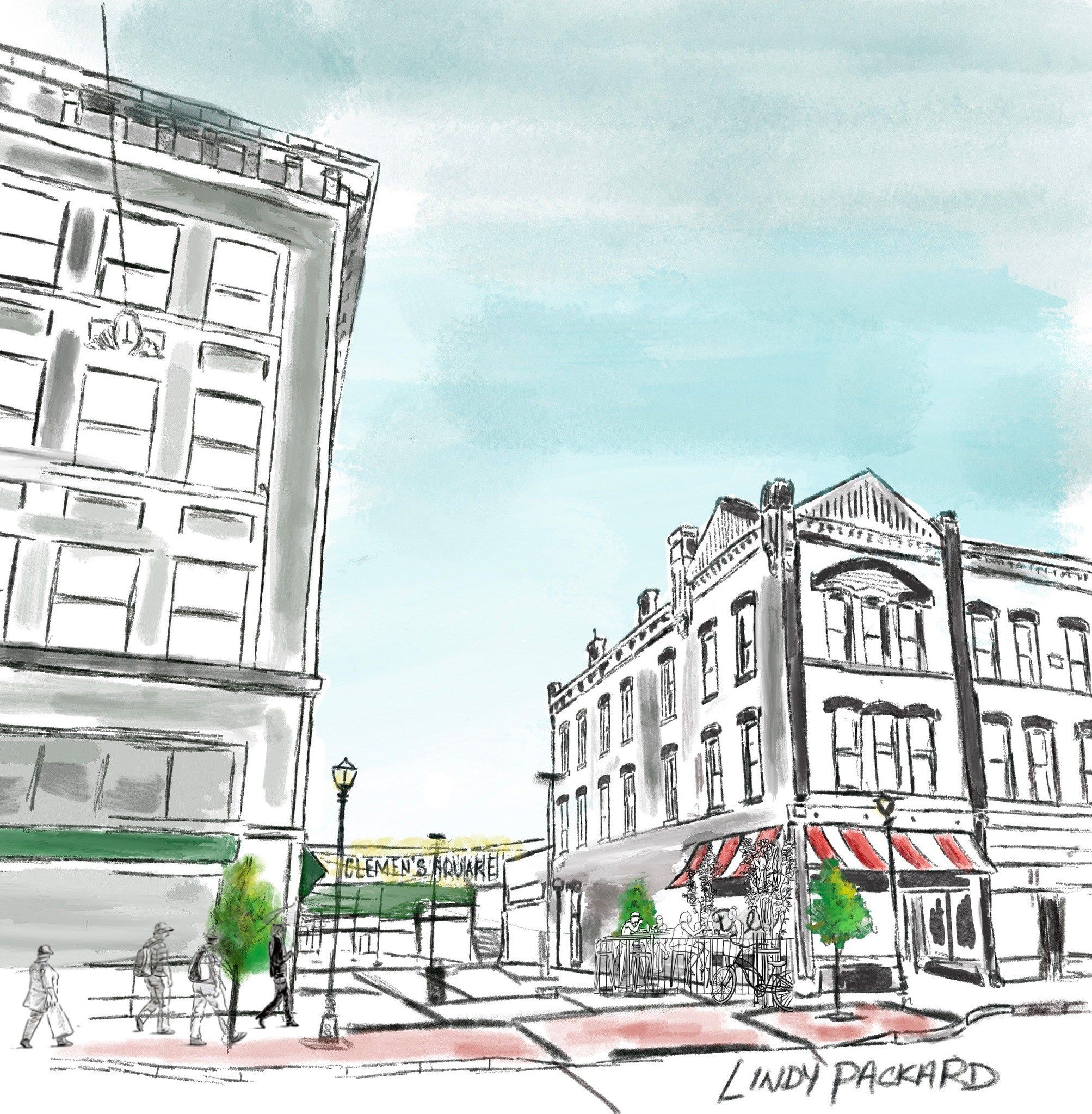 Transformation of Clemens Square in Downtown Elmira begins with