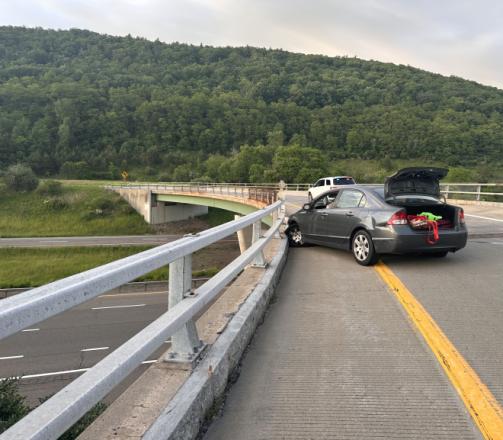 Venable's car stopped on I-390 North interchange