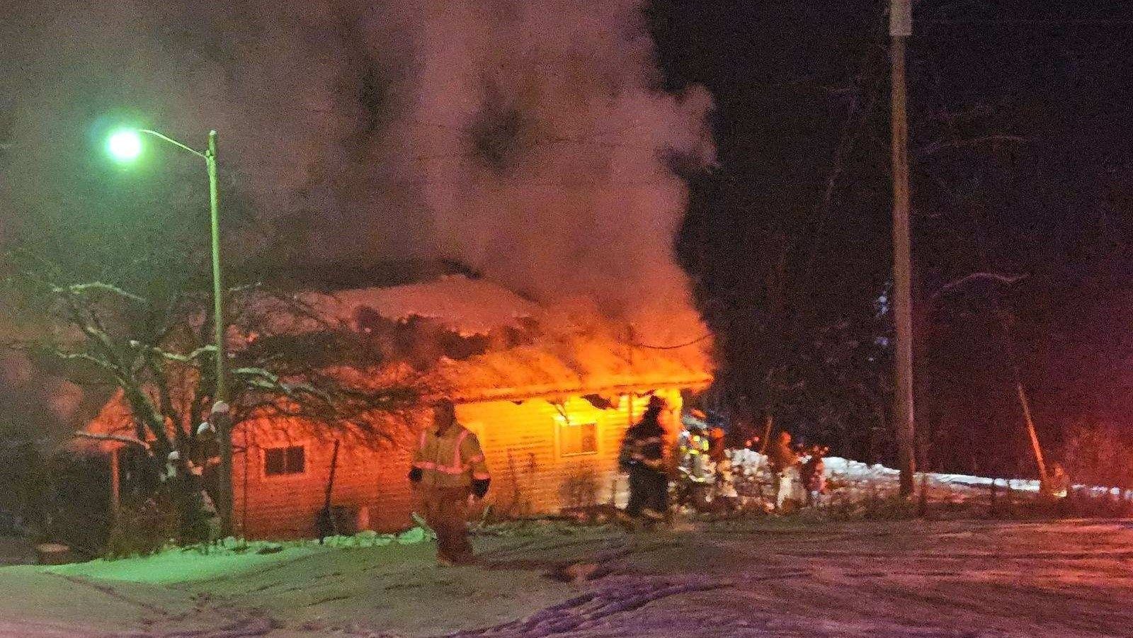Home destroyed after Sunday night fire in Cameron