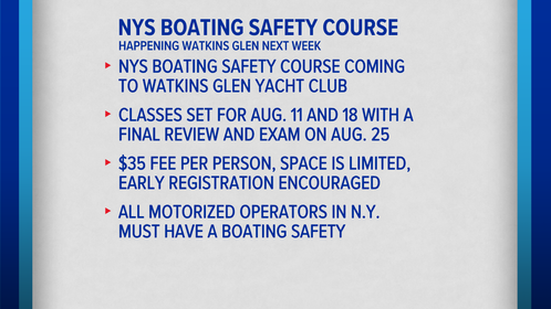 Set Sail With Confidence at Watkins Glen Yacht Club Boating Safety Course